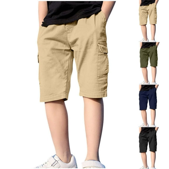 Ashirexll Kids Shorts,Boys Shorts, Fashion Boys' Summer Shorts Elastic Summer Thin Workwear Shorts Outerwear Shorts