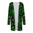 thumbnail image 4 of KSCYKKKD Casual Coat for Women Women's Casual Sweatshirts Halloween Coat Print Medium Length Cardigan Jacket Coat Army Green XL, 4 of 7