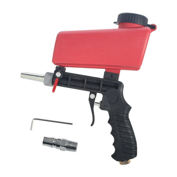 Sand Blaster Gun Kit, 90PSI Gravity Air Sand Blaster Handheld Gun Tool for Spray Polishing