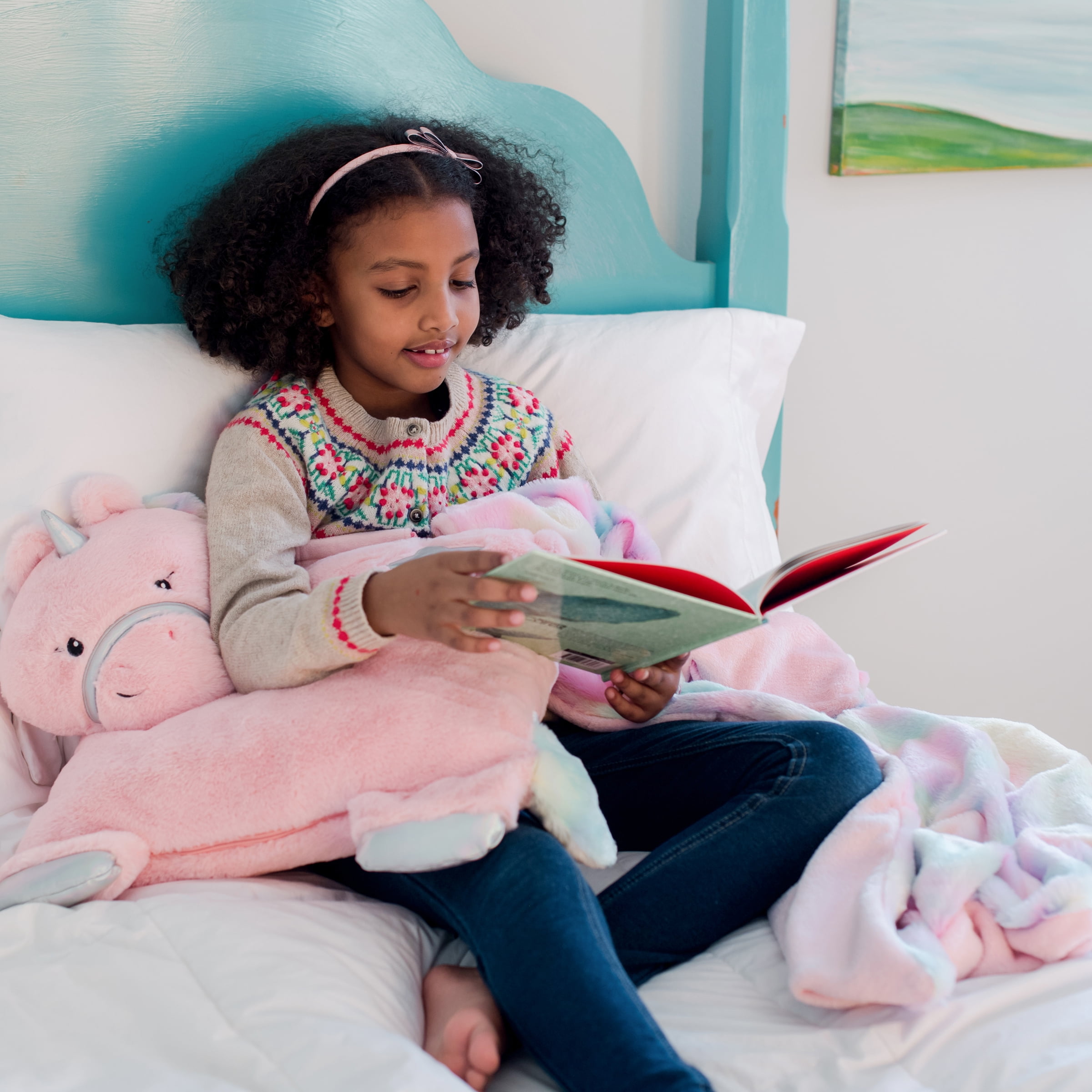 Animal Adventure Wild for Style™ Cuddle Combos™ 2-in-1 Blanket and Cuddle Bud 15" Unicorn Plush Toy