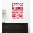 thumbnail image 1 of In This House We Use Essential Oils Wall Words Decal Sticker, Red, 23x16-Inch, 1 of 2