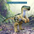thumbnail image 4 of Juguete inflable con forma de dinosaurio Jet Creations Velociraptor de 1,5 m, color verde, 4 of 7