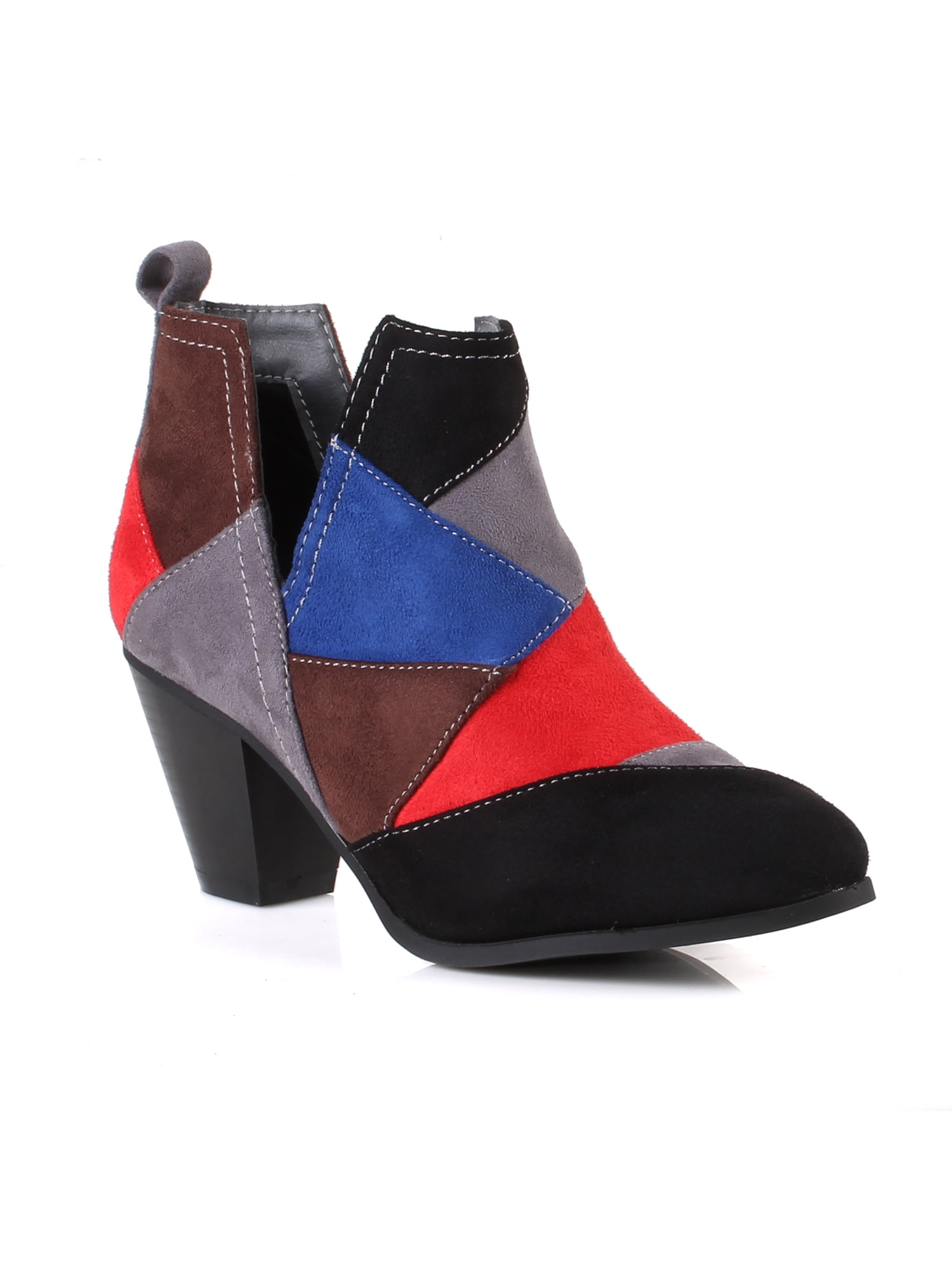 womens multi colored booties