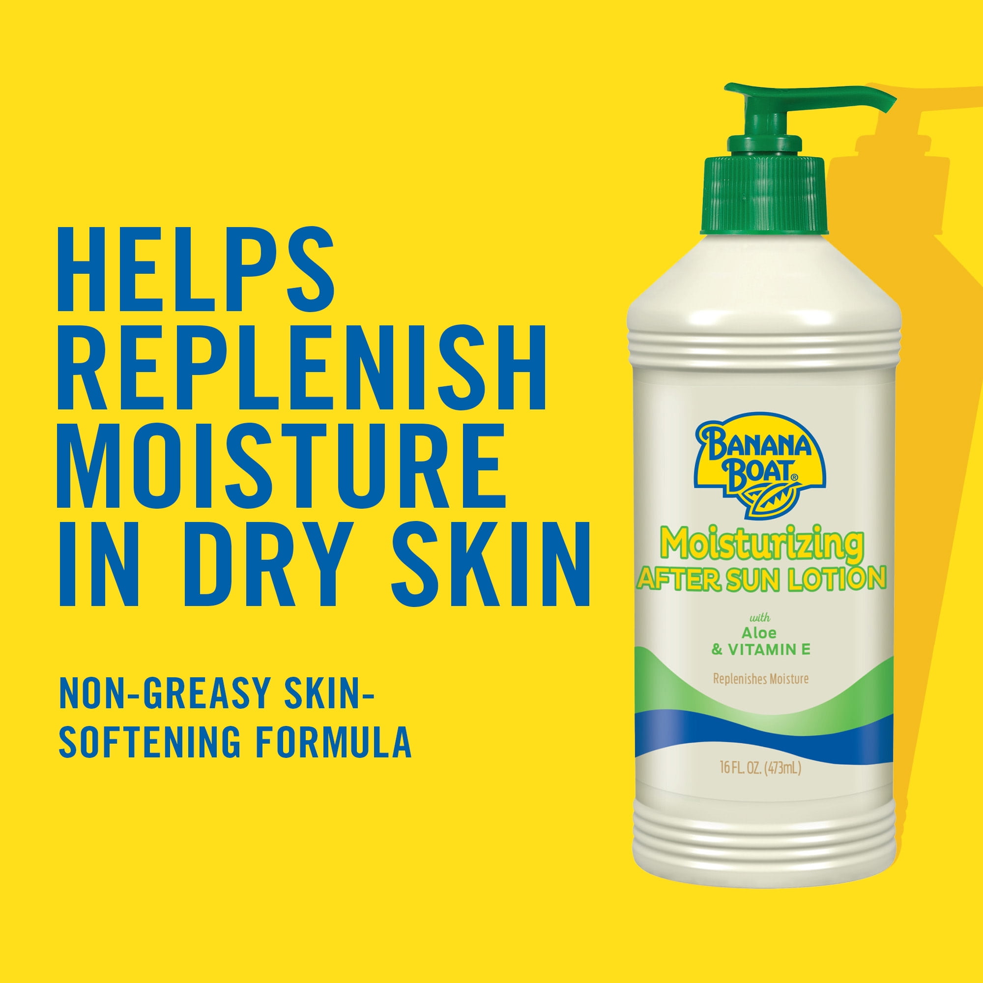 Banana Boat After Sun Lotion with Aloe, Sunburn Relief After Sun Protection All Skin Types, 16 fl oz