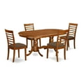thumbnail image 2 of East West Furniture  Dining Furniture Set Includes an Oval Table with Butterfly Leaf and Dining Chairs (Chair Seat Type Options) PLML5-SBR-C, 2 of 5