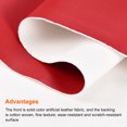 thumbnail image 3 of Unique Bargains Smooth Solid Color Faux Leather Sheets, PU Leather for DIY 20 x 135cm Red, 3 of 4