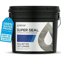 Superclear Concrete Sealer, Paver Sealer, Super Seal 5 Gallon, Penetrating Wet Natural Look, Cures in 6 Hours, 5 Year Life, Non-Toxic, ZERO VOCs, Pet Friendly, Patio, Driveway, Roof, Pool Decks