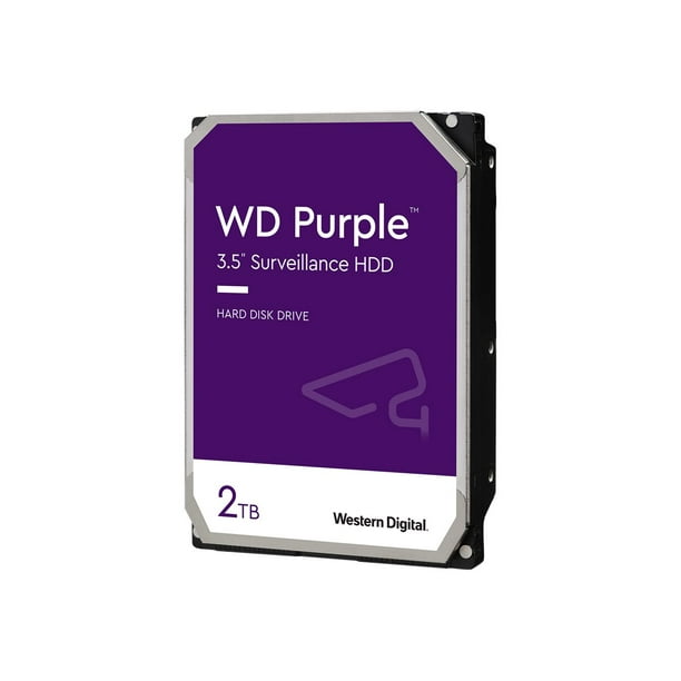 WD Purple WD20PURZ - Disque Dur - 2 TB - Interne - 3,5" - SATA 6Gb/S - 5400 Tr/min - Tampon: 64 MB