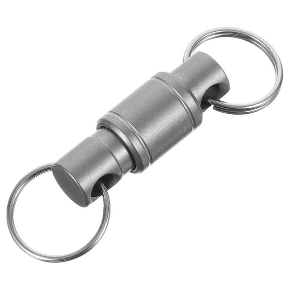 FOMIYES Detachable Keychain Dual Metal Key Ring Metal Key Ring Keychain Lock Holder