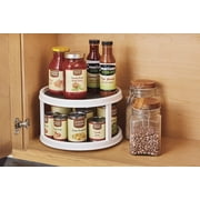 SUNFICON 2 Tier Lazy Susans Turntable - 10 Inch Pantry Cabinet Lazy Susan Storage Turntable Rotating Spice Rack for Spices, Condiments, Baking