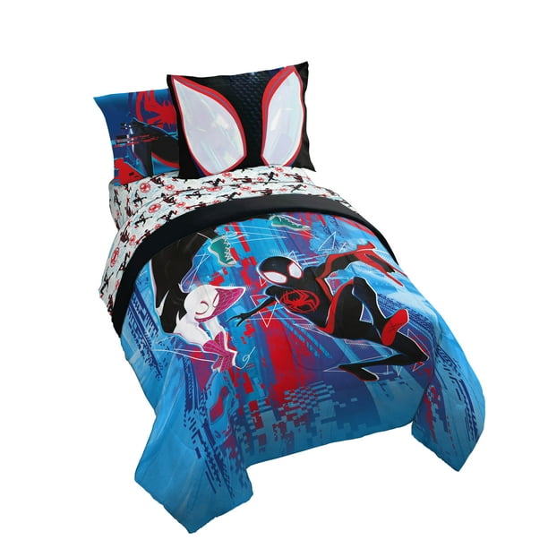 Spiderman Glitch Kids 5 Piece Twin Bed Set, 100 Microfiber