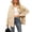 Khaki, variant on Women's Soft Jean Jacket Denim Long Sleeve Western Classic Fall Pocket Ladies 80s Drop Shoulder Oversized Spring Coat Blue Small