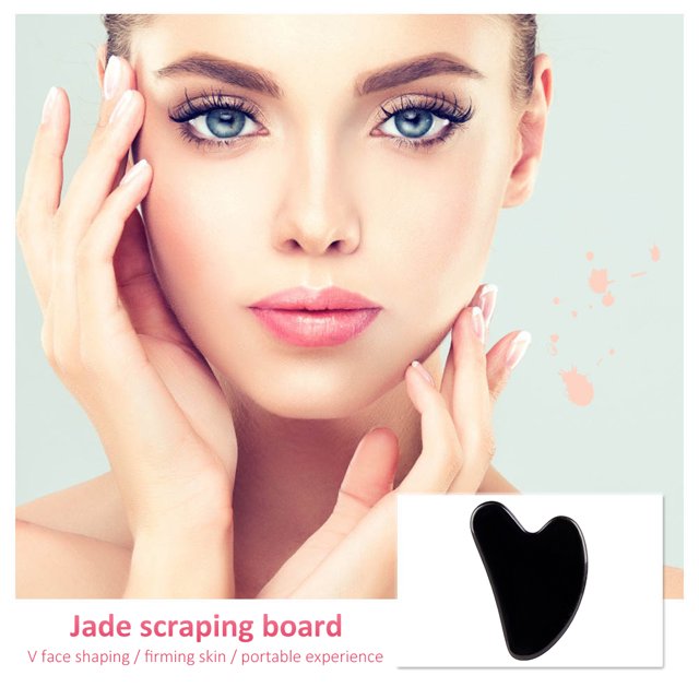 Jade Roller Face Lifting Masajeador Guasha Board Eye Scraper Device (Negro) Ndcxsfigh Cuidado Belleza