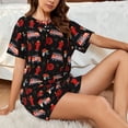 thumbnail image 4 of Rateoe Fire Fighting Pattern Women's Short-Sleeved Pajama Set - 2 Piece Soft and Lightweight Sleepwear Set-4X-Large, 4 of 7