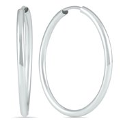 SZUL Women's 21MM Endless Hoop Earring in 14k White Gold