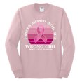 thumbnail image 2 of Wild Bobby Cancer Messed With the Wrong Girl Breast Cancer Awareness Men Long Sleeve Shirt, Light Pink, X-Large, 2 of 6