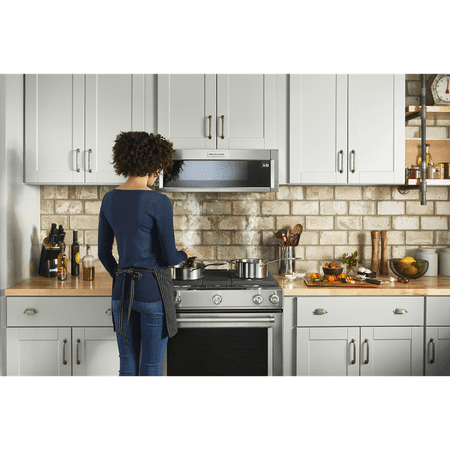 KitchenAid - 1.1 Cu. Ft. Over-the-Range Microwave with Sensor Cooking - Stainless steel