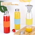 thumbnail image 3 of Botellas de agua de vidrio Zukro 530 ml con tapa de acero inoxidable, juego de 6, 3 of 9