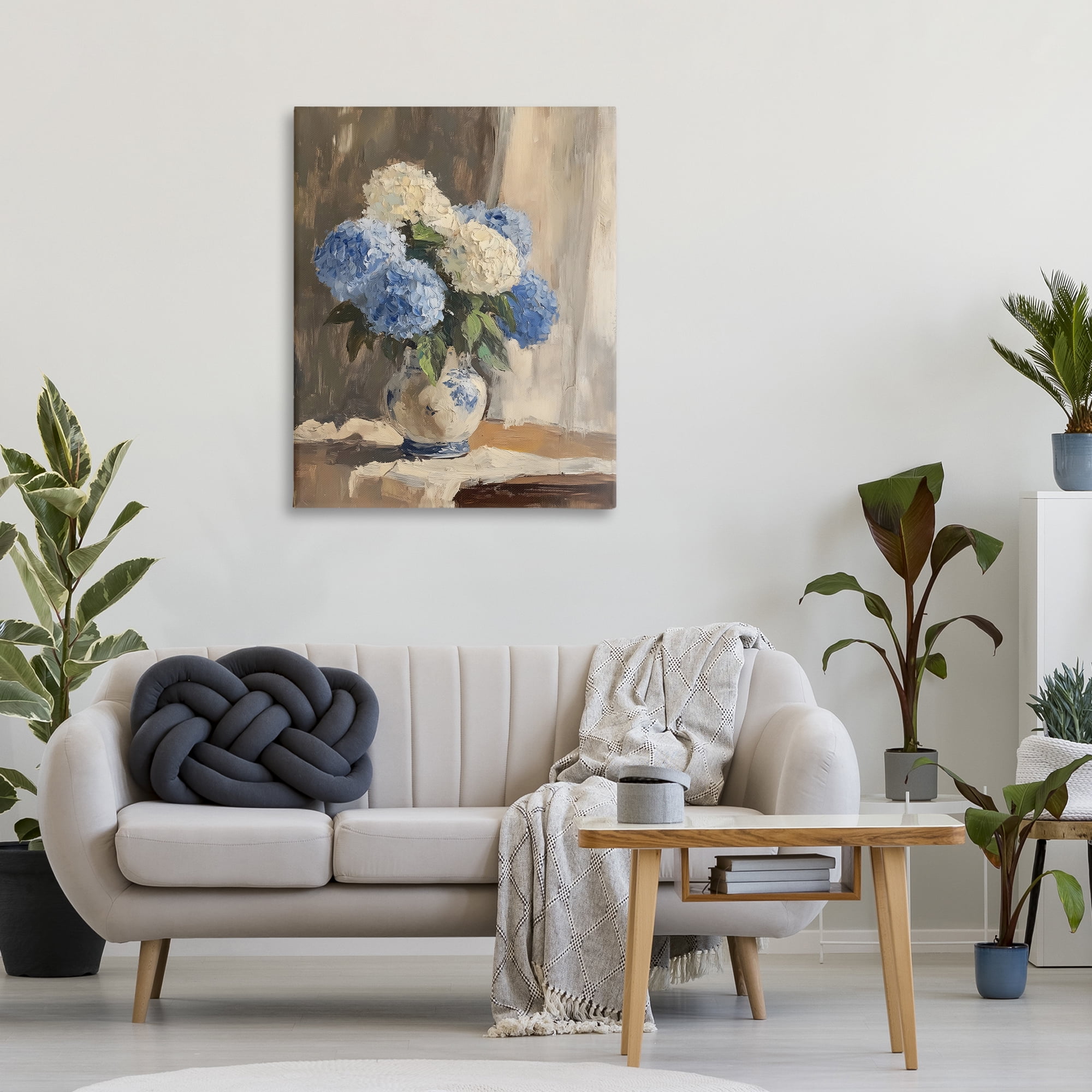Stupell Industries Vintage Hydrangea in Ceramic Vase Canvas Wall Art, design by LSR Design Studio