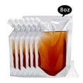 thumbnail image 2 of Xinwanna 1 Set 350ML/500ML/200ML/100ML/1000ML Liquor Pouch Food Grade Transparent PET Sneak Alcohol Flask Hide Drinking Bag with Funnel Kitchen Tools (A,100ML), 2 of 13