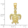 thumbnail image 4 of Solid 10K Yellow Gold Turtle Pendant - 26mm, 4 of 6