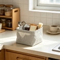 thumbnail image 4 of Foldable Cloth Storage Basket, 5.5 x 5.5 x 4.7 in Organizer Bin for Wardrobe, Shelf, Bedroom, and Living Room, Gray Small, 4 of 6