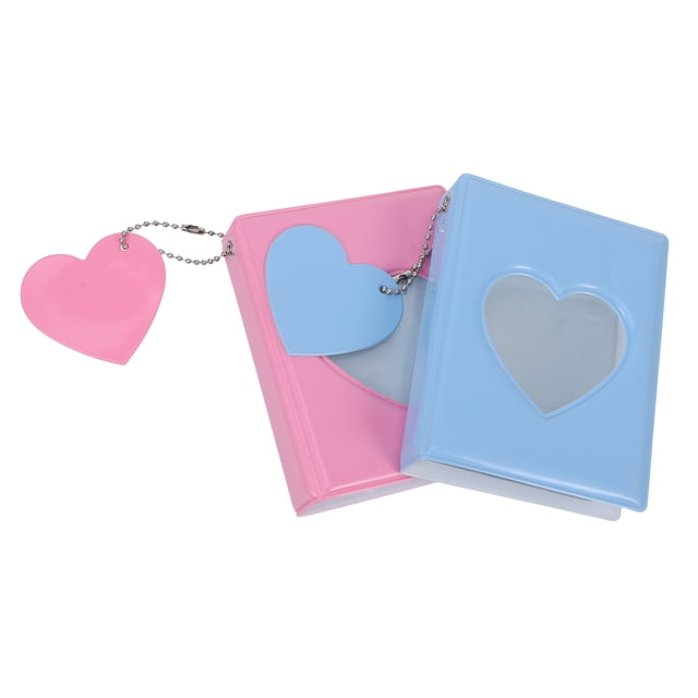 2 libros de álbum de fotos Porta tarjetas fotográficas Álbum de almacenamiento de tarjetas fotográficas Álbum de fotos de cámara instantánea