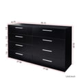 thumbnail image 3 of Tcbosik Modern Black 6-Drawer Dresser, 55.12-Inch Wide Storage Organizer Cabinet for Clothes & Essentials, Heavy-Duty Construction with Smooth Drawer Glides, 3 of 9