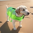 thumbnail image 2 of Unique Bargains Dog Life Vest for Swimming Boating Dog Life Vest with Reflective Stripes Rescue Handle Buckle XL Green, 2 of 6