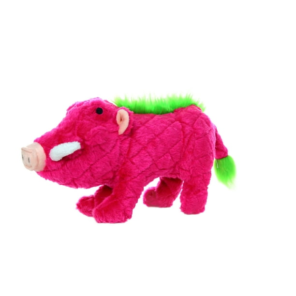 Mighty Safari Warthog Pink, Plush and Durable Dog Toy