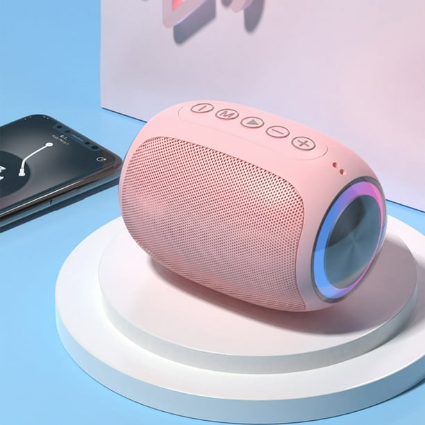Wireless Bluetooth Speaker Subwoofer, Small Audio Outdoor Audio With Colorful LED