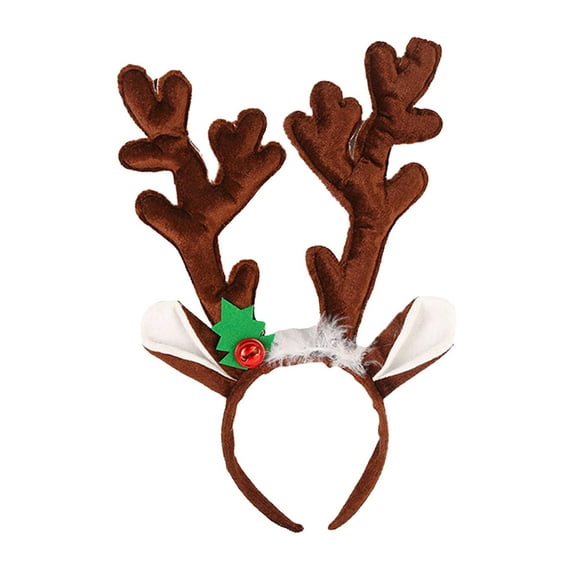 Christmas Reindeer Headband Hair Clips Gifts Christmas Reindeer Antlers Headband Deep Brown