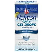 REFRESH Optive Gel Drops Lubricant Eye Gel 0.33 oz (Pack of 4)