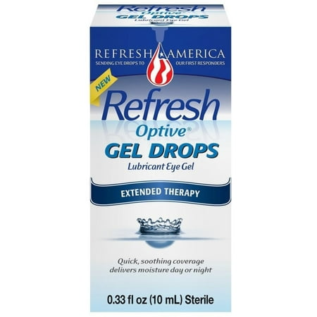 REFRESH Optive Gel Drops Lubricant Eye Gel 0.33 oz (Pack of 4)