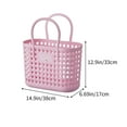 thumbnail image 6 of PPgejGEK Portable Bath Basket Large Plastic Bathhouse Shower Caddy Storage Organizer Carry Handle 14.9 x 12.9 x 6.69 inches Water Resistant Wash Bin for Toiletries Travel, 6 of 9