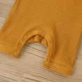 thumbnail image 6 of Baby Boy Girl 2 Pack Solid Romper Short Sleeve One Piece Jumpsuits Clothes Sets Dark Green & Yellow 6-9 Months, 6 of 7