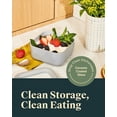 thumbnail image 3 of Caraway Glass Food Storage - 4.4 Cup Glass Container - Ceramic Coated Food Container - Non Toxic, Non Stick Lunch Box Container with Lids. Dishwasher, Oven, & Microwave Safe - Sage, 3 of 6