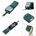 thumbnail image 1 of for Samsung Galaxy Z Flip 5 5G Wallet Case, PU Leather Folio Flip Protective Cover Card Slot with Wrist Strap & Crossbody Strap [Zipper Pocket] Credit Card Holder for Men Women, Green, 1 of 8