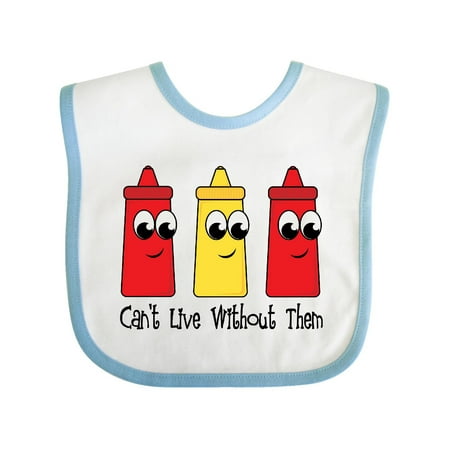 Must Have Ketchup Baby Bib White/Blue One Size