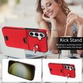 thumbnail image 3 of Allytechgroup Wallet Phone Case for Samsung Galaxy S24 with Stand, RFID Blocking PU Leather Shockproof Cover with Kickstand & Credit Card Slot Drop Protection for Samsung Galaxy S24, Red, 3 of 10