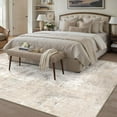 thumbnail image 3 of x Washable Area Rug for Living Room Bedroom Cream Neutral Carpet Low Pile Soft Thin Tapis Salon Abstract Modern Vacuumable Lightweight Large Throw Rug for Dining Room Kitchen, 3 of 9