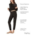 thumbnail image 3 of MeMoi Women's Velvet Racing Stripe Trim Long Sleeve Pajama Set - Womens - Female, Large, Navy, 3 of 12