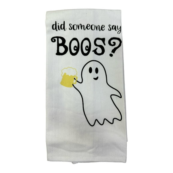 Virah Bella 25" x 15" Decorative Kitchen Towel - Did Someone Say Boos?