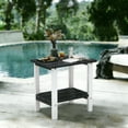 thumbnail image 6 of OTSUN Adirondack Outdoor Side Table Set of 2, 16" HDPE Patio Side Table with Shelf, Weather Resistant Easy Maintenance for Backyard Pool Porch Garden & Lawn, 6 of 8