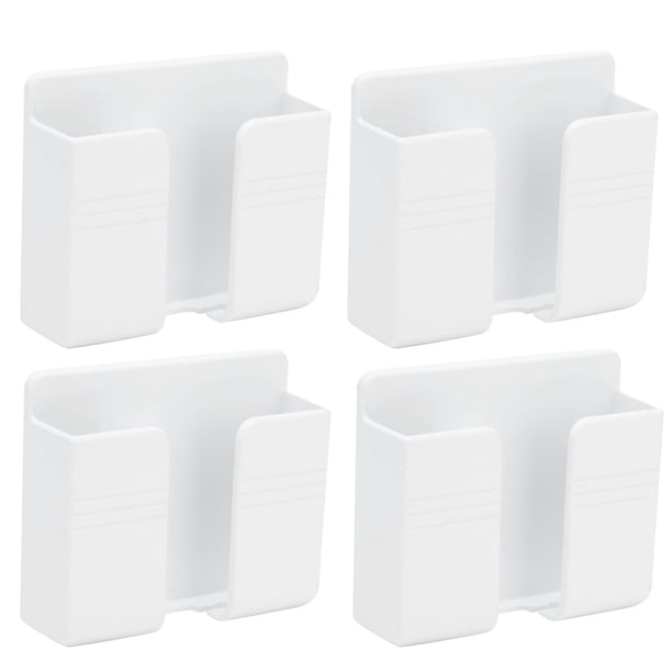 Soporte de pared para teléfono móvil, 4 piezas de almacenamiento montado en la pared Soporte para teléfono móvil de pared Soporte de base de carga Claridad notable