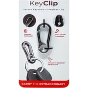 Key Smart 5039907 Clip Stainless Steel Carabiner Key Chain, Silver