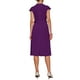 thumbnail image 3 of Vestido plisado de mujer Inspire Chic con cuello simulado, mangas cortas, ceñido a la cintura, estilo A-Line, color púrpura, 3 of 5