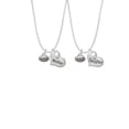 thumbnail image 2 of Delight Jewelry Silvertone Mini Football Mother & Daughter Heart Necklaces (Set of 2), 19"+2", 2 of 4