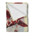 thumbnail image 2 of Saying Soft Flannel Fleece Throw Blanket, Real Adventure Words Coastline and a Red Airplane Journey Travel Themed Art, Cozy Plush for Indoor and Outdoor Use, 70" x 90", Multicolor, by Ambesonne, 2 of 5