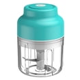 thumbnail image 2 of Moyic Picadora de verduras, picadora de ajo eléctrica USB, molinillo de cocina recargable inalámbrico Herramientas y accesorios para hornear Azul 250ml Moyic HA003936-05B, 2 of 6